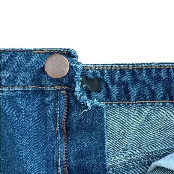 Mini Denim Jean Skirt With Rainbow Waist, Size Medium - Picture 8 of 9